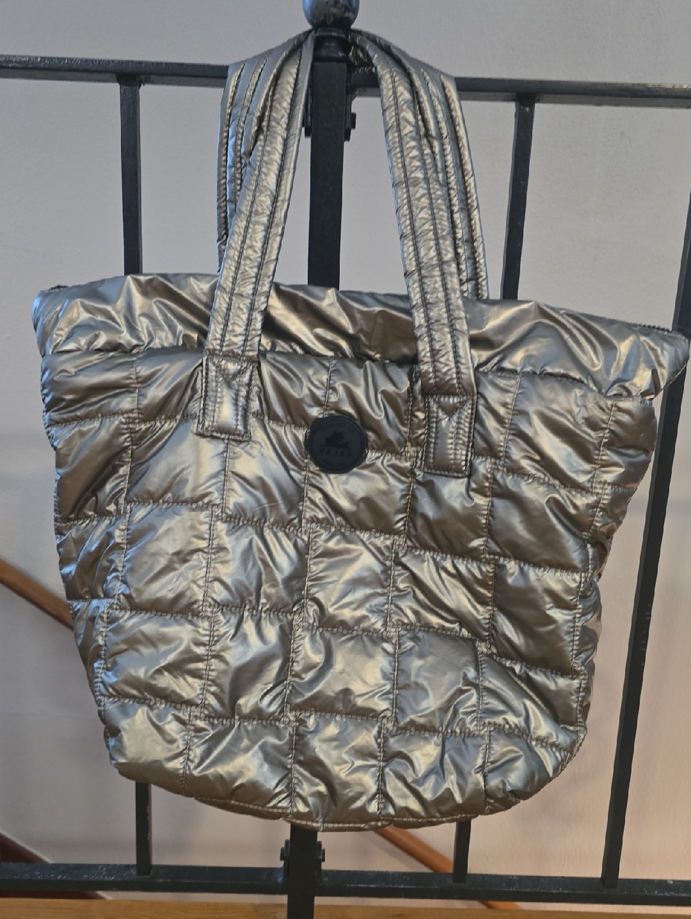 PAJAR Metallic Silver-copper Tone Quilted Tote Bag - Women